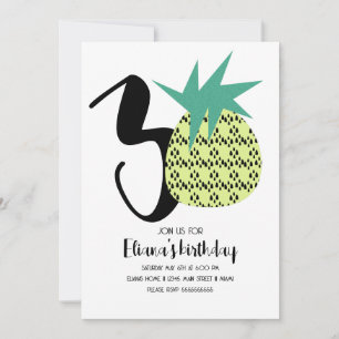 Invitación Fiesta de cumpleaños número 30 Bold Aloha Hawaii L