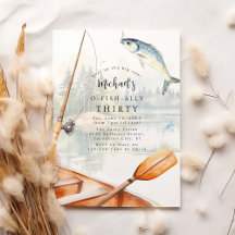 Fiesta de cumpleaños número 30 con tema de pesca O
