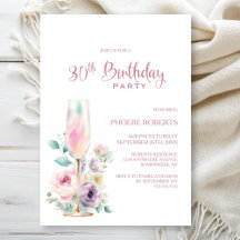Fiesta de cumpleaños número 30 con temática floral