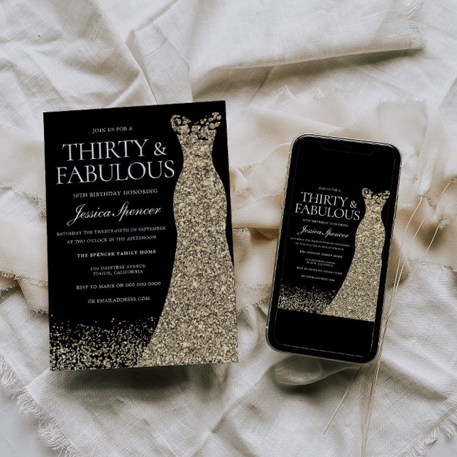 Invitación Fiesta de cumpleaños número 30 de Black Golden Dre (Subido por el creador)