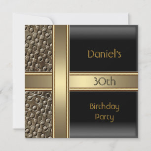 Invitación Fiesta de cumpleaños número 30 de hombre de metal 