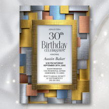 Fiesta de cumpleaños número 30 de plata y oro mode