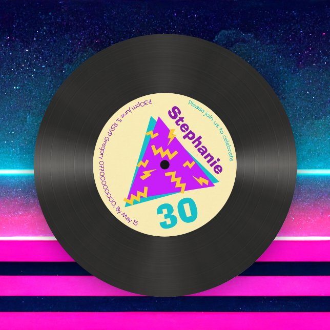 Invitación Fiesta de cumpleaños número 30 de Retro 80 (Subido por el creador)
