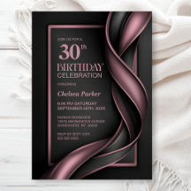Fiesta de cumpleaños número 30 en rosa polvoriento