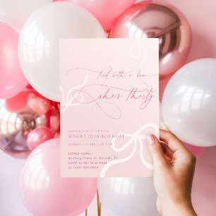 Invitación Fiesta de Cumpleaños Número 30 para Chicas con Ros