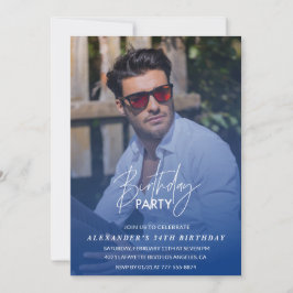 Invitación Fiesta de cumpleaños número 34 para hombres de col