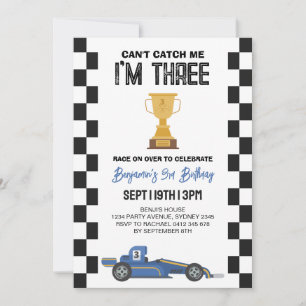 Invitación Fiesta de Cumpleaños número 3 de Auto Clásico de C