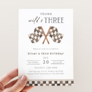 Invitación Fiesta de cumpleaños número 3 de Young Wild & Thre