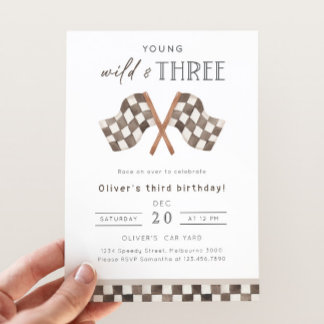 Invitación Fiesta de cumpleaños número 3 de Young Wild & Thre