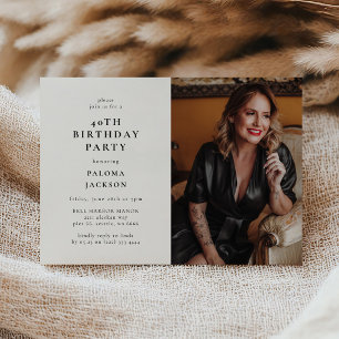 Invitación Fiesta de cumpleaños número 40 de Modern Photo