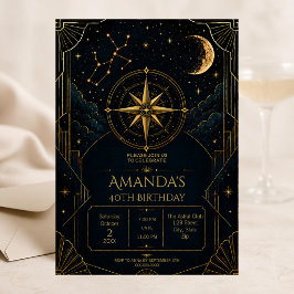 Invitación Fiesta de cumpleaños número 40 de Sagitario con es