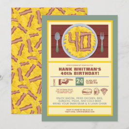 Invitación Fiesta de cumpleaños número 40 habla sobre el tema
