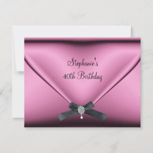 Invitación Fiesta de cumpleaños número 40 Joyas de diamante d