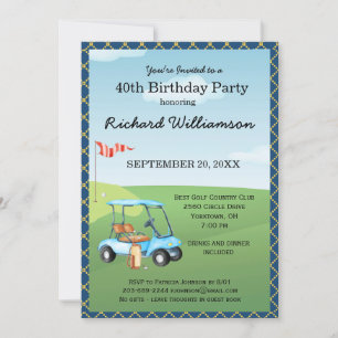 Invitación Fiesta de cumpleaños número 40 para hombres con te