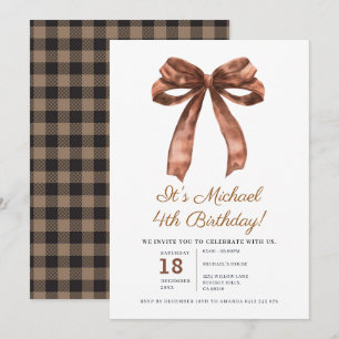 Invitación Fiesta de cumpleaños número 4 del chico coquette c