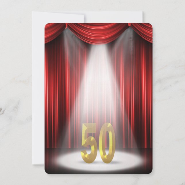 Invitación Fiesta de cumpleaños número 50 (Anverso)