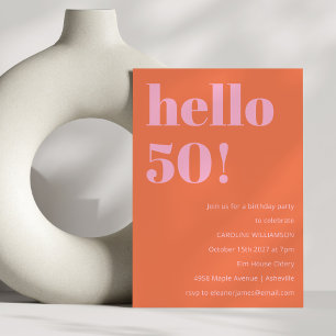 Invitación Fiesta de cumpleaños número 50 atrevida moderna si