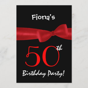 Invitación Fiesta de cumpleaños número 50 Black and Colorful