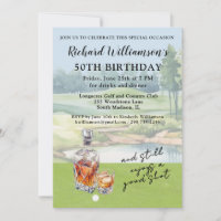 Fiesta de cumpleaños número 50 con humor de golf m
