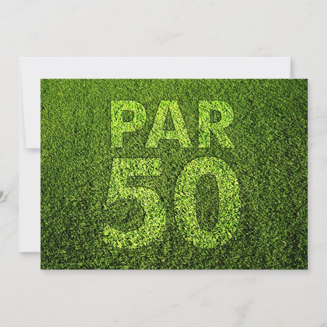 Invitación Fiesta de cumpleaños número 50 de Golf (Anverso)