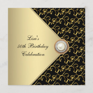 Invitación Fiesta de cumpleaños número 50 de la Black Pearl p