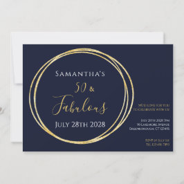 Invitación Fiesta de cumpleaños número 50 de la Marina Gold