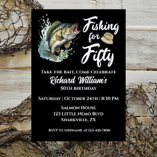 Invitación Fiesta de cumpleaños número 50 de la pesca de cose