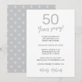 Invitación Fiesta de cumpleaños número 50 de los hombres de g