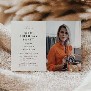 Invitación Fiesta de cumpleaños número 50 de Modern Photo
