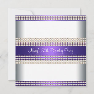 Invitación Fiesta de cumpleaños número 50 de Morple Ivory Wom