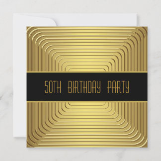 Invitación Fiesta de cumpleaños número 50 de oro