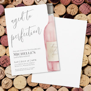 Invitación Fiesta de Cumpleaños número 50 de Wine Simple