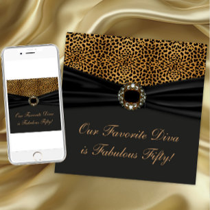 Invitación Fiesta de cumpleaños número 50 fabulosa de Diva Le
