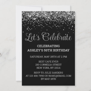 Invitación Fiesta de cumpleaños número 50 personalizada con p