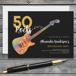 Invitación Fiesta de cumpleaños número 50 Rock and Roll