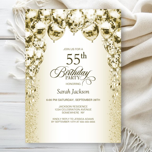 Invitación Fiesta de cumpleaños número 55 de los Globos de Or (Subido por el creador)