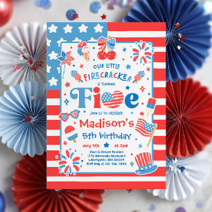 Invitación Fiesta de cumpleaños número 5 de Pequeño petardo d