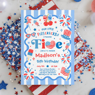 Invitación Fiesta de cumpleaños número 5 de Pequeño petardo d