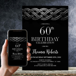 Invitación Fiesta de cumpleaños número 60 de Celtic Knot