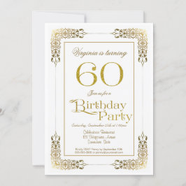 Invitación Fiesta de cumpleaños número 60 de la frontera dora