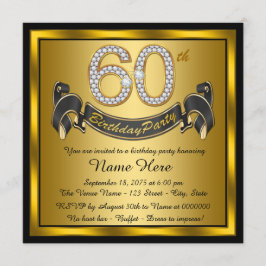 Invitación Fiesta de cumpleaños número 60 de oro