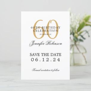 Invitación Fiesta de cumpleaños número 60 de oro salva la fec