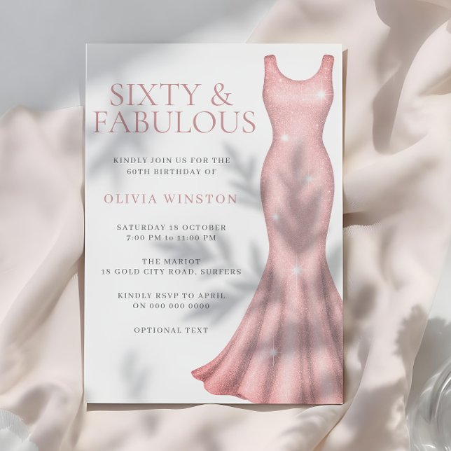 Invitación Fiesta de cumpleaños número 60 de Shimmer (Subido por el creador)