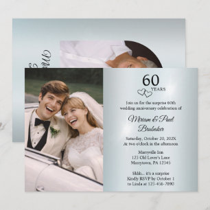 Invitación Fiesta de Cumpleaños número 60 de Sorpresa de Foto