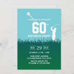 Invitación Fiesta de cumpleaños número 60 de Swinging de golf<br><div class="desc">Invitaciones a la fiesta de cumpleaños número 60 del Swinging de golf.</div>