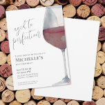 Invitación Fiesta de cumpleaños número 60 de Wine Simple<br><div class="desc">Elegante Vino Rojo Sencillo Sesenta Invitación a la Fiesta de Cumpleaños. Celebra sesenta años de vida con esta clásica y elegante invitación con una gran acuarela de cristal de vino tinto y gris en el lado derecho, dándole un toque moderno. En la parte superior de la invitación se lee "Aged...</div>