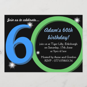 Invitación Fiesta de cumpleaños número 60 entre los hombres v