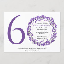 Fiesta de cumpleaños número 60, flores de lavanda
