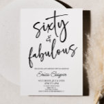 Invitación Fiesta de cumpleaños número 60 mínima y fabulosa<br><div class="desc">¡Esta es una invitación a la fiesta de cumpleaños número 60 Minimalista mínimo y fabuloso!</div>