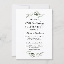 Invitación Fiesta de cumpleaños número 60 para hombres y muje